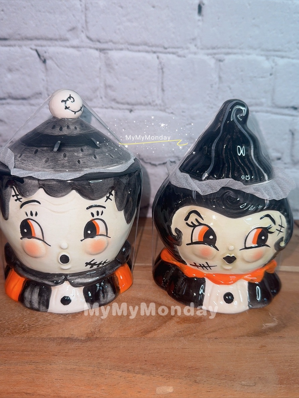 Johanna Parker Halloween Critter Frankie Bowl Canister Set